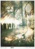 Nieodkryty magiczny świat - las, jeleń, sarna, sowa, polana, łapacz snów, runy, wiedźmy, wiedźma, czarownica, zachód słońca